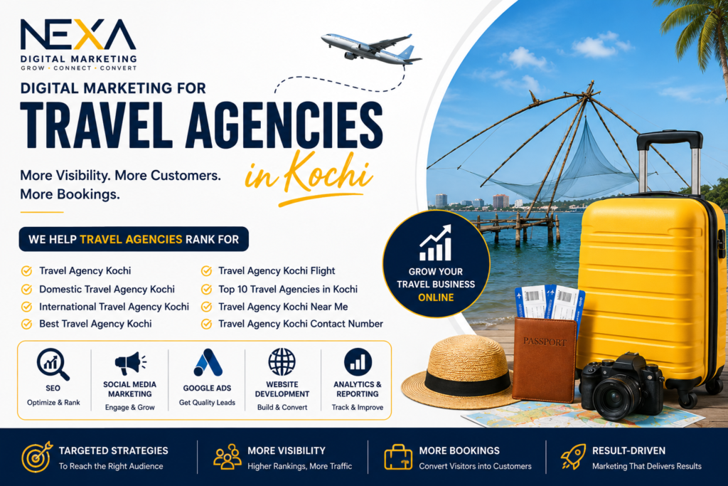 Digital Marketing for Travel Agencies in Kochi best travel agency is nexa